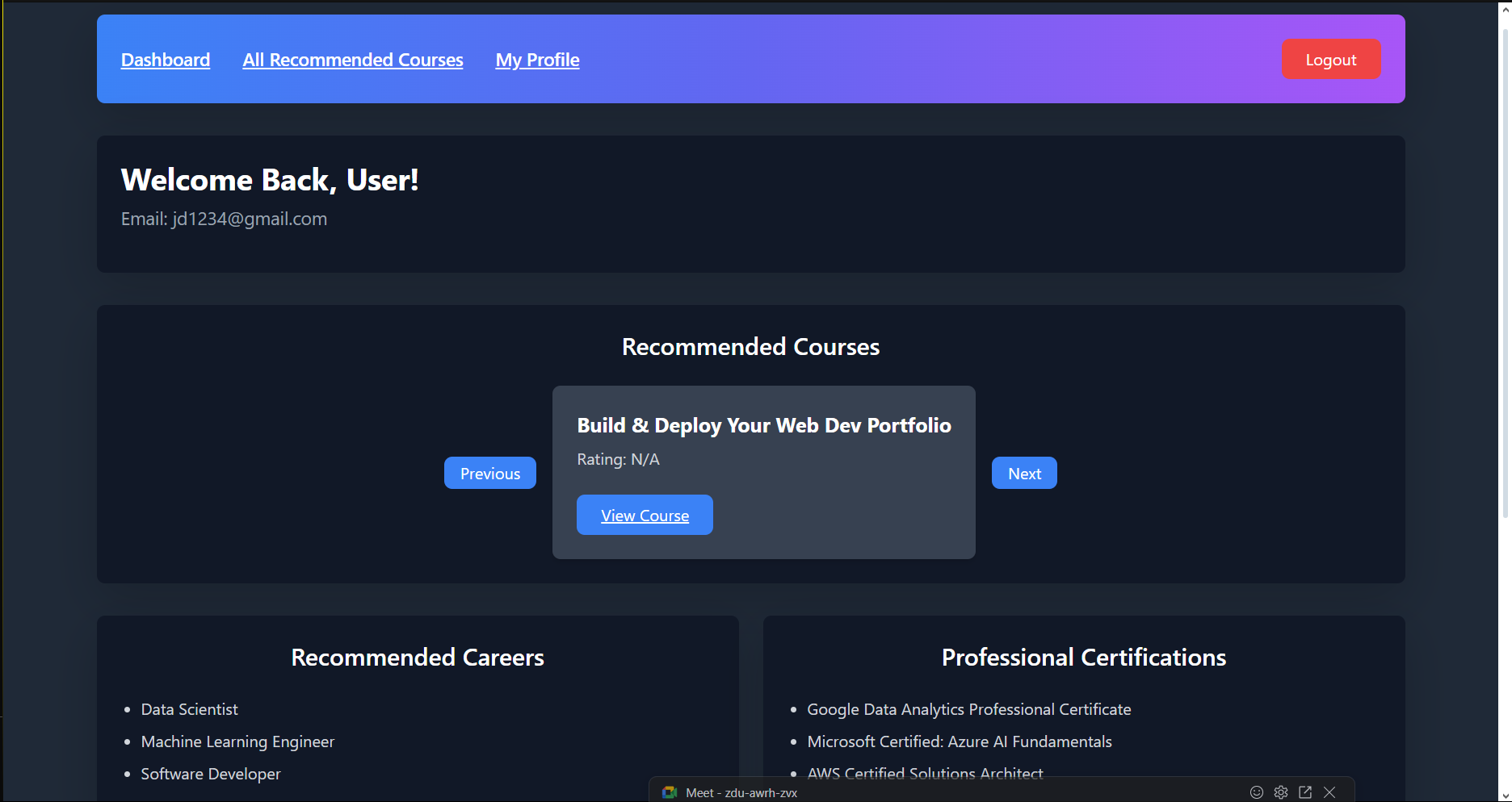 Course-Recommender